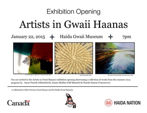 art exhibition poster, Jayne Patrick, Gwaii Haanas, Haida Gwaii Museum